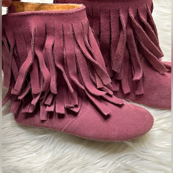 Fringe Boots Monkey feet dusty rose/pink size 2/3 yrs - Picture 9 of 14